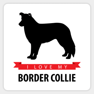 I Love My Border Collie Sticker